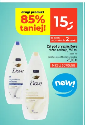 Żel pod prysznic Dove Bagnodoccia Idratante promocja w Dealz