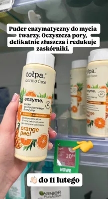 Puder enzymatyczny do mycia twarzy orange peel promocja w Rossmann