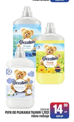 Płyn do płukania tkanin Coccolino promocja w Tomi Markt