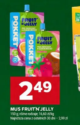 Mus fruit'n'jelly Poketto promocja w Stokrotka