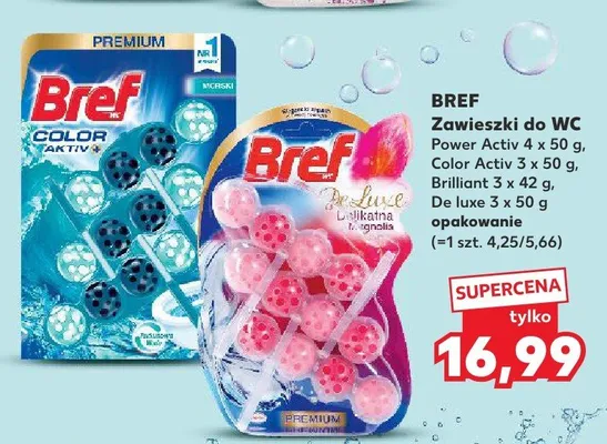 Zawieszki do WC Brilliant Gel 3 x 42g promocja w Kaufland
