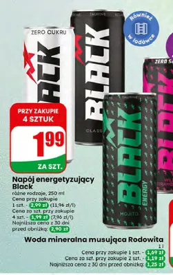 Napój energetyzujący Black Mojito promocja w Dino