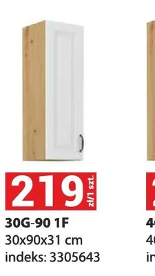 Szafka kuchenna 30 g-90 1F 30x90x31 cm promocja w Merkury Market