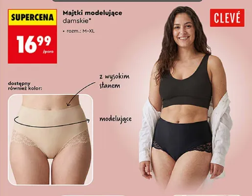Majtki modelujące damskie Clevé promocja w Biedronka