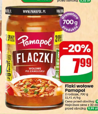Flaki wołowe po zamojsku Pamapol promocja w Dino
