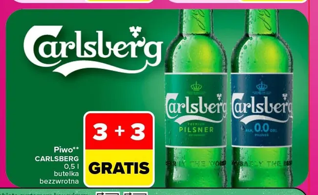 Piwo bezalkoholowe Carlsberg promocja w Carrefour