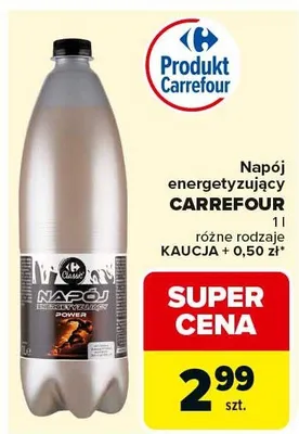 Napój energetyzujący różne rodzaje promocja w Carrefour