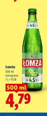 Piwo Łomża winogrono promocja w Lidl