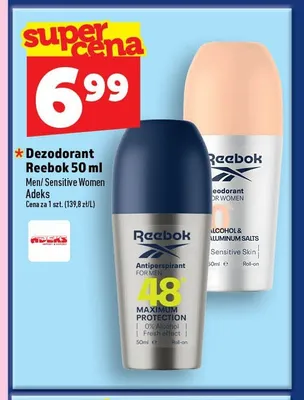Dezodorant roll-on damski Reebok Deodorant For Women promocja w TOPAZ