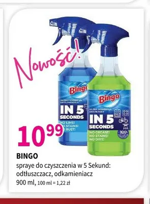 Odkamieniacz w sprayu Bingo w 5 Sekund promocja w Drogerie Polskie