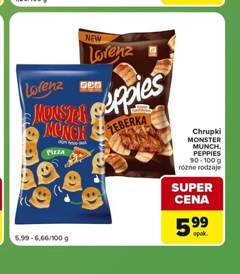 Chrupki Lorenz Monster Munch Pizza promocja w Carrefour Express