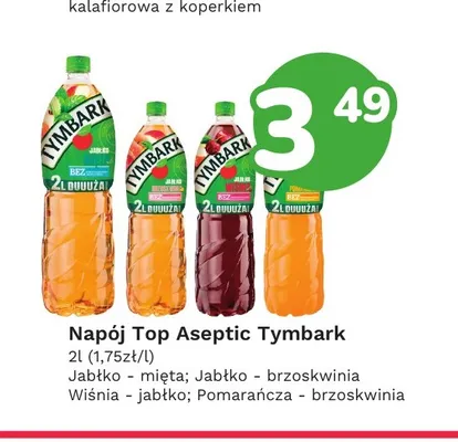 Napój Tymbark jabłko - brzoskwinia promocja w Limonka