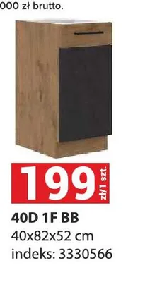 Szafka kuchenna 40D 1F BB promocja w Merkury Market