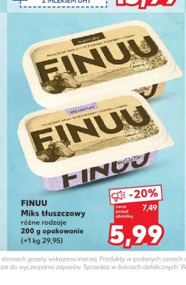 Miks tłuszczowy Finuu promocja w Kaufland