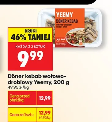Döner kebab wołowo-drobiowy promocja w Biedronka