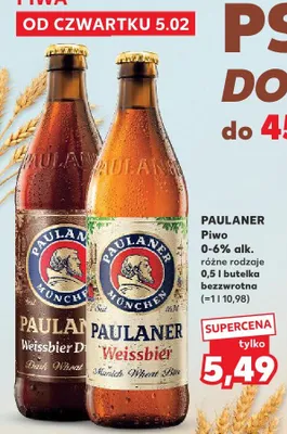Piwo 0-6% alk. różne rodzaje promocja w Kaufland