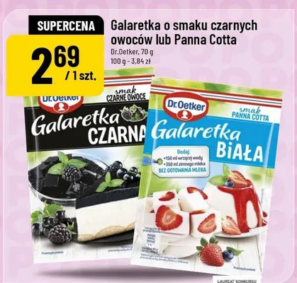 Galaretka o smaku czarnych owoców lub Panna Cotta Dr.Oetker promocja w POLOmarket