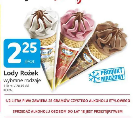 Lody rożek czekoladowe promocja w Marketvita