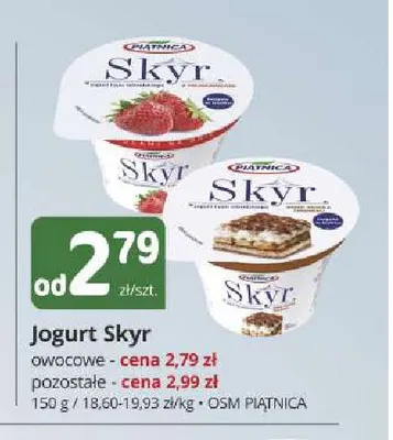 Jogurt Skyr owocowy Piątnica promocja w Marketvita