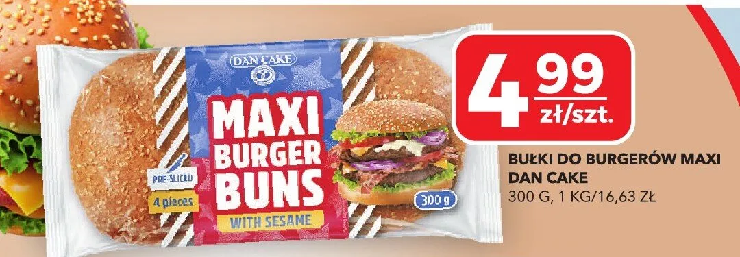 Bułki do burgerów Maxi Dan Cake promocja w Top Market