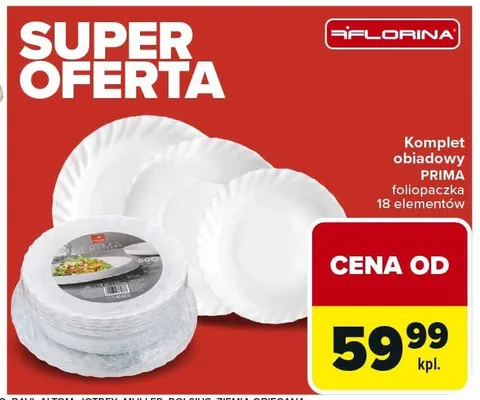 Komplet obiadowy Prima Foliopaczka promocja w Carrefour