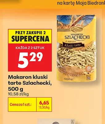 Makaron kluski tarte 4-jajeczny Szlachecki promocja w Biedronka