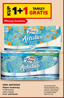 Papier toaletowy 2-warstwowy Foxy Artistico naturalnie biały promocja w Kaufland