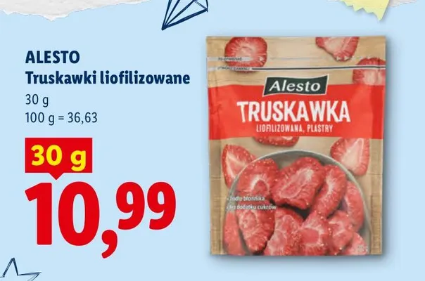 Truskawki liofilizowane Alesto promocja w Lidl