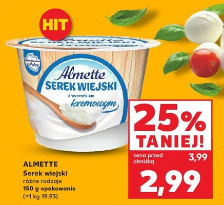 Serek wiejski różne rodzaje promocja w Kaufland