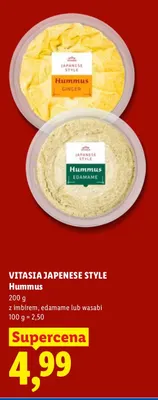 Hummus wasabi Vitasia Japanese Style promocja w Lidl