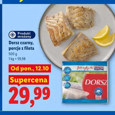 Dorsz czarny porcje z fileta Abramczyk promocja w Lidl