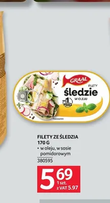 Filety ze śledzia GRAAL w sosie pomidorowym promocja w Selgros