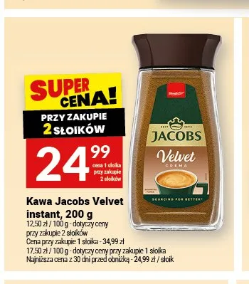 Kawa rozpuszczalna Jacobs Velvet Crema promocja w Twój Market