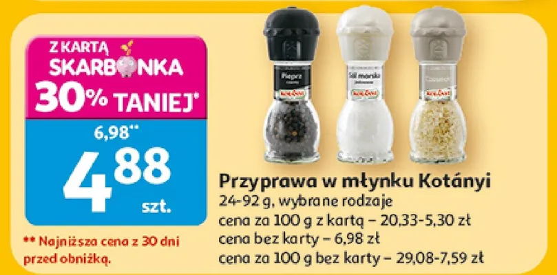 Przyprawa w młynku promocja w Auchan