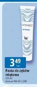Pasta do zębów miętowa Eco+ promocja w Leclerc