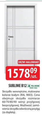 Skrzydło wewnętrzne SUBLIME B12 promocja w Dobre Dla Domu