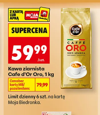 Kawa ziarnista Cafe d'Or Oro promocja w Biedronka