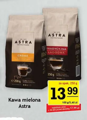 Kawa mielona Astra Crema Łagodna promocja w Gram Market
