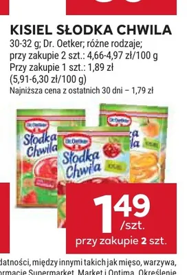 Kisiel Słodka Chwila Dr. Oetker promocja w Stokrotka