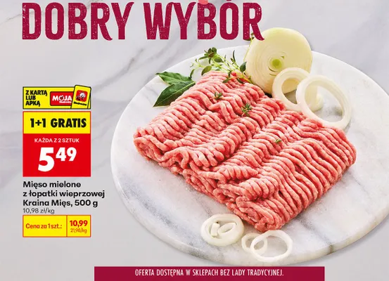 Mięso mielone z łopatki wieprzowej promocja w Biedronka
