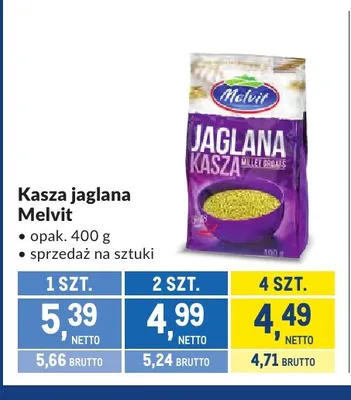 Kasza jaglana Melvit promocja w Makro