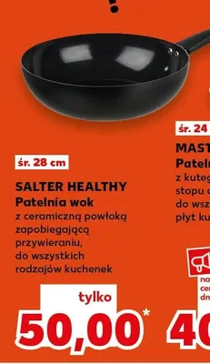 Patelnia wok z ceramiczną powłoką zapobiegającą przywieraniu, do wszystkich rodzajów kuchenek promocja w Kaufland