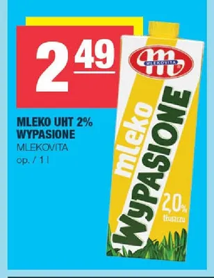 Mleko UHT 2% Wypasione Mlekovita promocja w SPAR