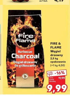 Węgiel drzewny Fire & Flame promocja w Kaufland