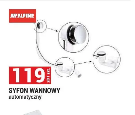Syfon wannowy automatyczny McAlpine promocja w Merkury Market
