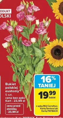 Bukiet eustomy polskiej promocja w Carrefour