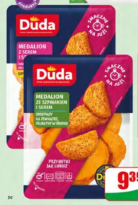 Medaliony drobiowe ze szpinakiem i serem Duda promocja w Dino