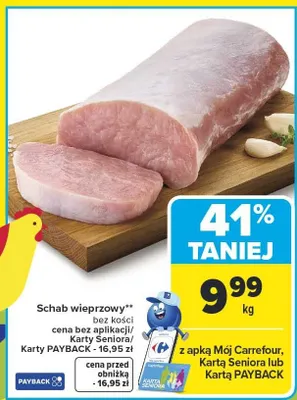 Schab wieprzowy bez kości promocja w Carrefour