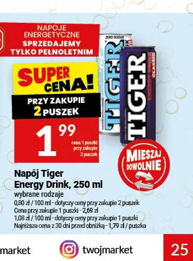 Napój Tiger Energy Drink Classic promocja w Twój Market