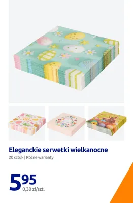 Eleganckie serwetki wielkanocne  promocja w Action